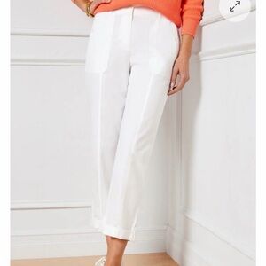 Talbots NWOT Crisp White Cropped Pants